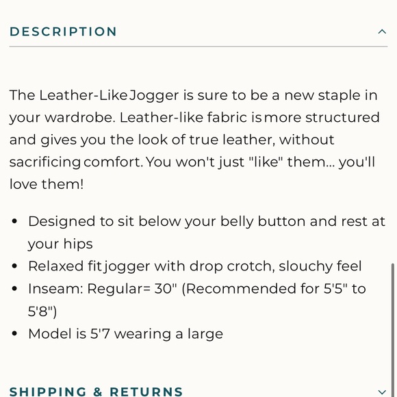 Spanx Faux Leather Joggers Black - Picture 4 of 10